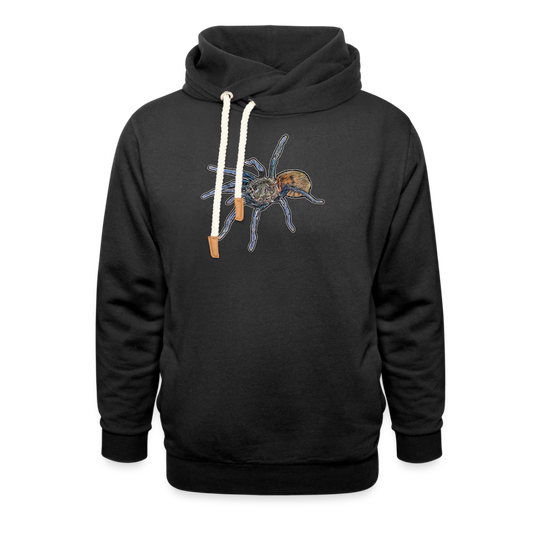 Unisex Schalkragen Hoodie Chromatopelma cyaneopubescens - Schwarz