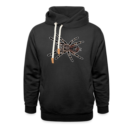 Unisex Schalkragen Hoodie Acanthoscurria geniculata - Schwarz