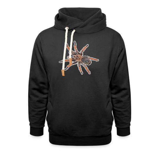 Unisex Schalkragen Hoodie Brachypelma emilia - Schwarz