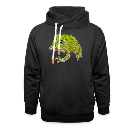 Unisex Schalkragen Hoodie Ceratophrys cranwelli Peppermint Blue - Schwarz