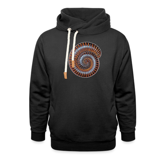 Unisex Schalkragen Hoodie Archispirostreptus gigas - Schwarz