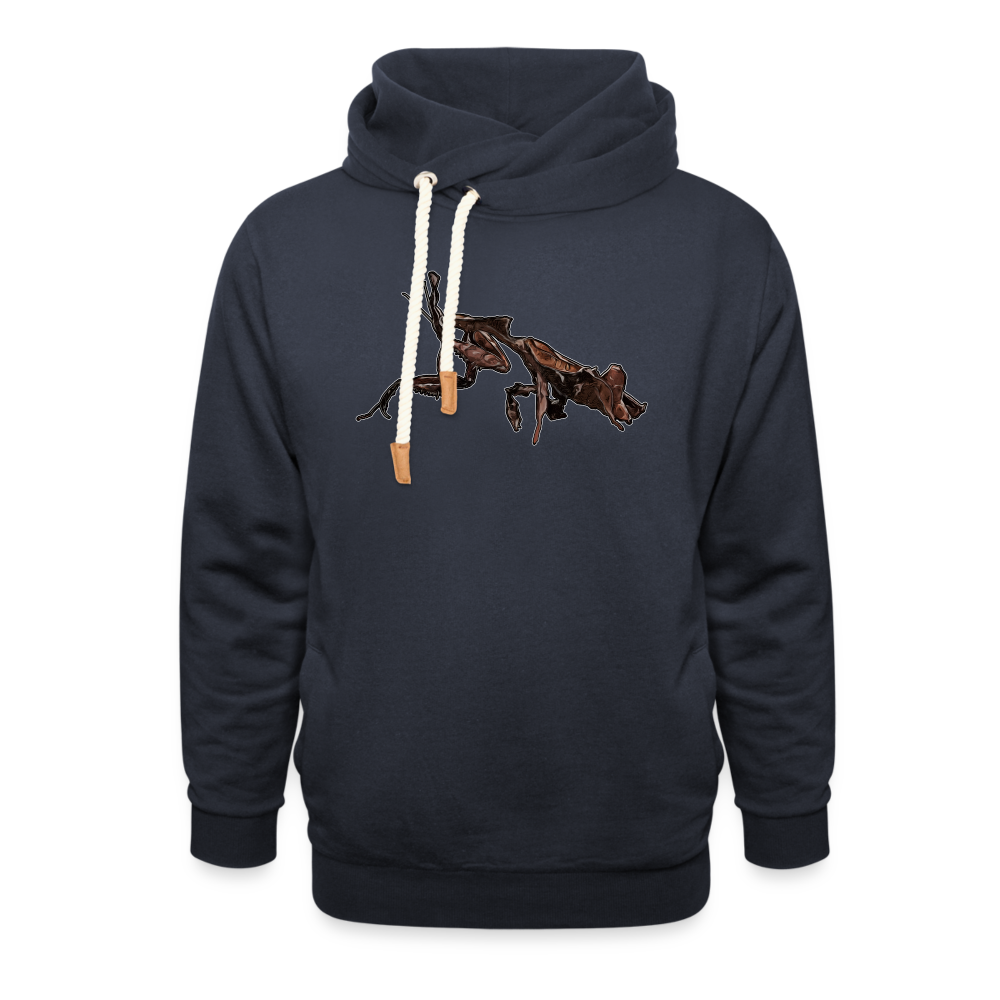 Unisex Schalkragen Hoodie Phyllocrania paradoxa female 2 - Navy