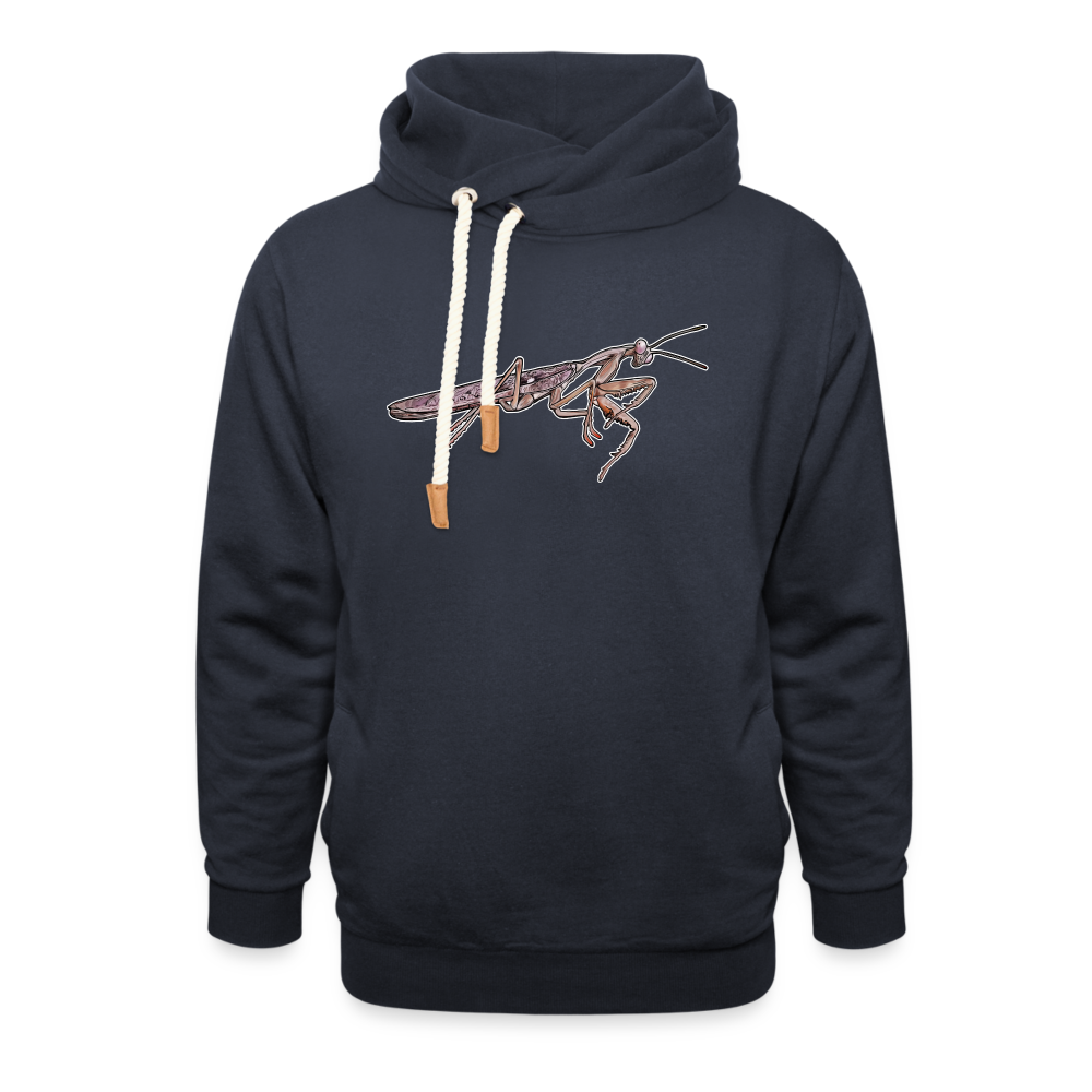 Unisex Schalkragen Hoodie Rhombodera kirbyi male - Navy