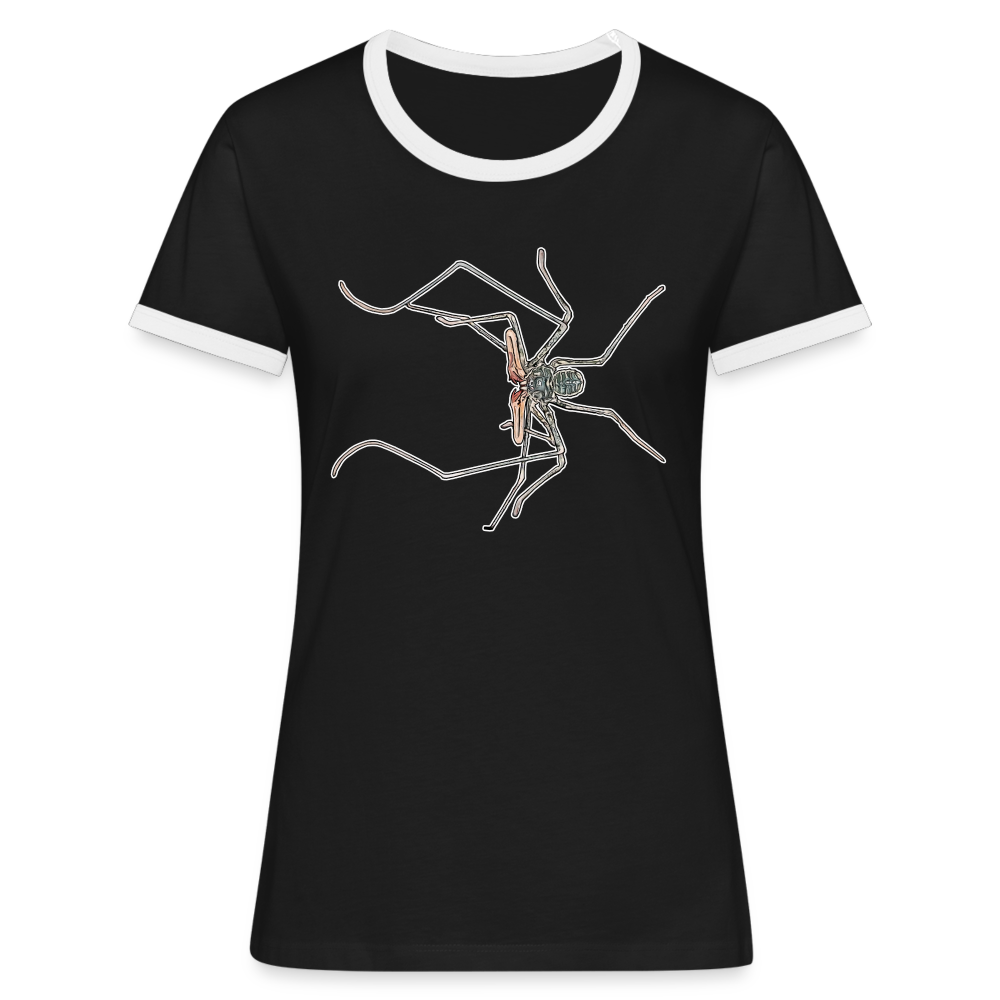 Frauen Kontrast-T-Shirt Euphrynichus bacillifer - Schwarz/Weiß