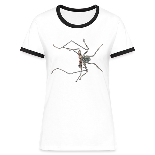 Frauen Kontrast-T-Shirt Euphrynichus bacillifer - Weiß/Schwarz