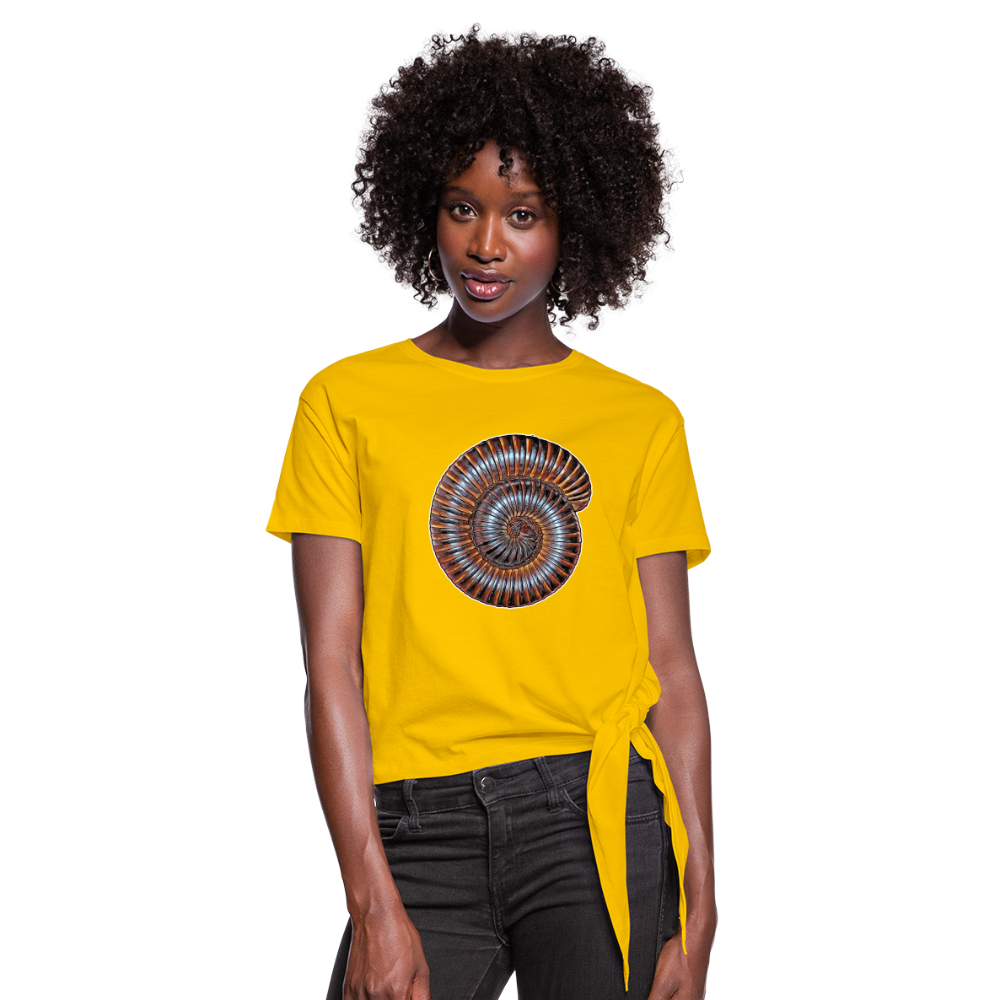 Frauen Knotenshirt Archispirostreptus gigas - Sonnengelb