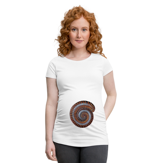 Frauen Schwangerschafts-T-Shirt Archispirostreptus gigas - weiß