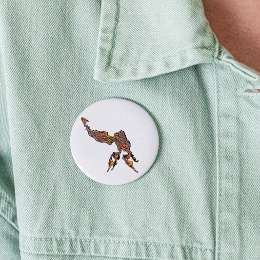 Buttons groß 56 mm (5er Pack) Phyllocrania paradoxa male - weiß