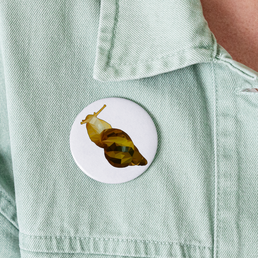 Buttons groß 56 mm (5er Pack) Achatina reticulata Low Poly - weiß