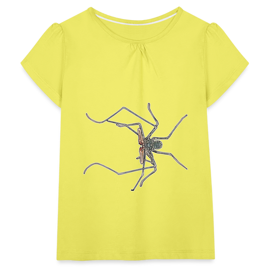 Mädchen-T-Shirt mit Raffungen Euphrynichus bacillifer - Gelb