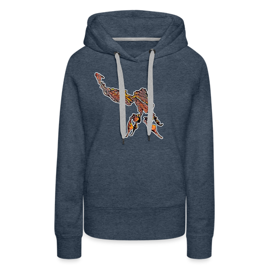 Frauen Hoodie Phyllocrania paradoxa male - Jeansblau