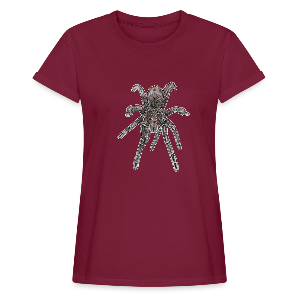 Frauen Oversized T-Shirt Pamphobeteus sp Machala juvenile - Bordeaux