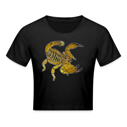 Crop T-Shirt Scorpio maurus palmatus - Schwarz