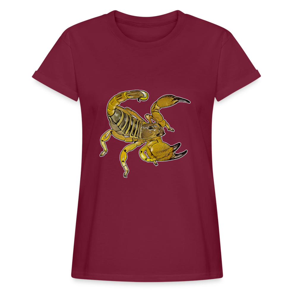 Frauen Oversized T-Shirt Scorpio maurus palmatus - Bordeaux