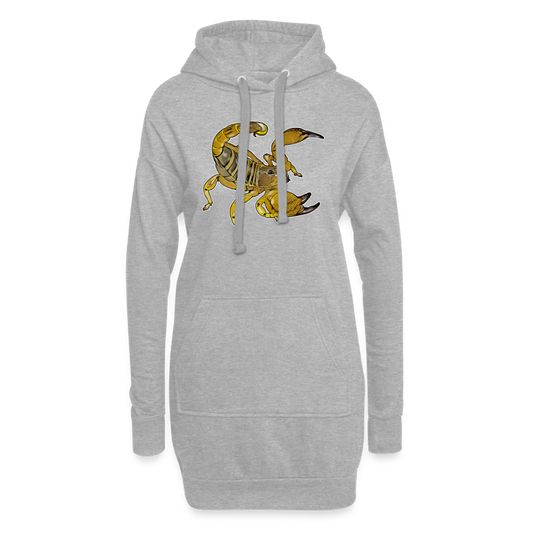 Hoodie-Kleid Scorpio maurus palmatus - Grau meliert