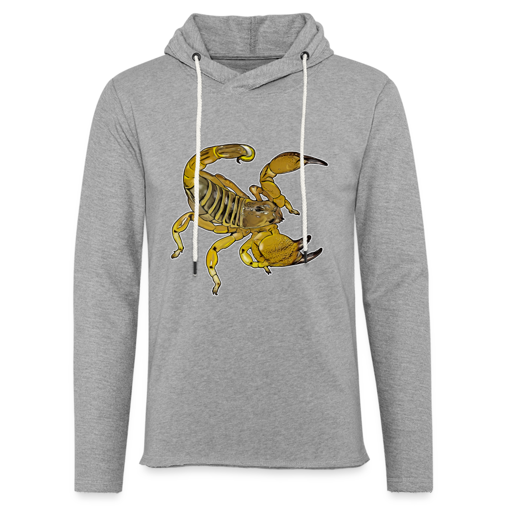 Unisex Kapuzensweatshirt Scorpio maurus palmatus - Grau meliert