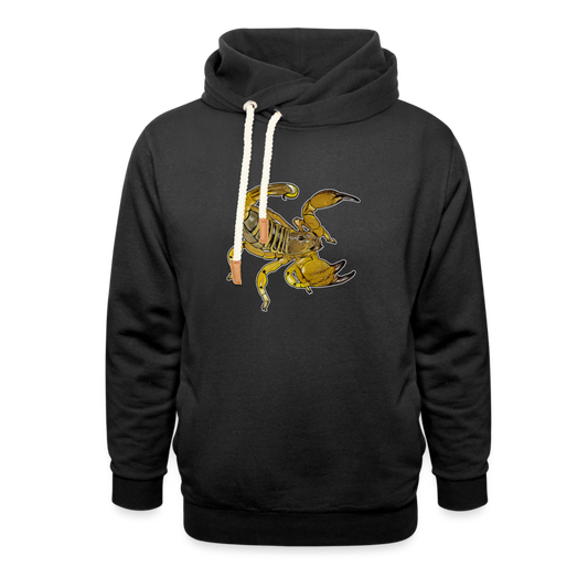 Unisex Schalkragen Hoodie Scorpio maurus palmatus - Schwarz