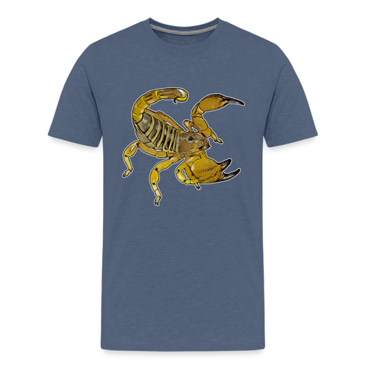 Teenager Basic T-Shirt Scorpio maurus palmatus - Blau meliert