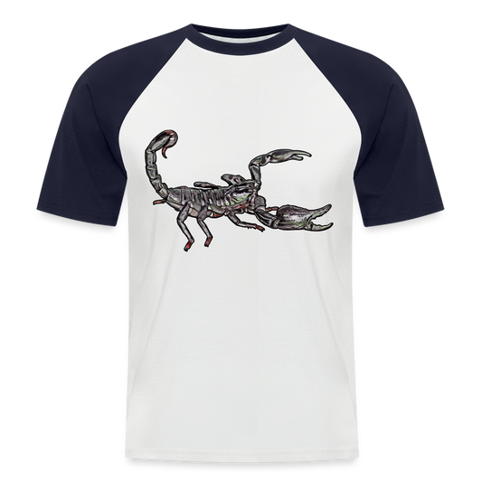 Männer Baseball-T-Shirt Heterometrus silenus - Weiß/Navy