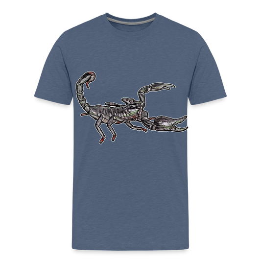 Teenager Basic T-Shirt Heterometrus silenus - Blau meliert