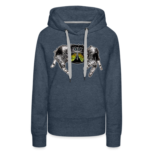 Frauen Hoodie Phidippus regius Rastafari male - Jeansblau