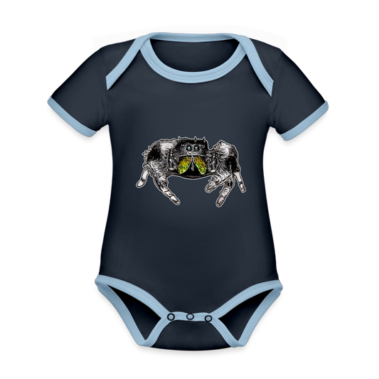 Baby Kontrastbody kurz Phidippus regius Rastafari male - Navy/Himmelblau
