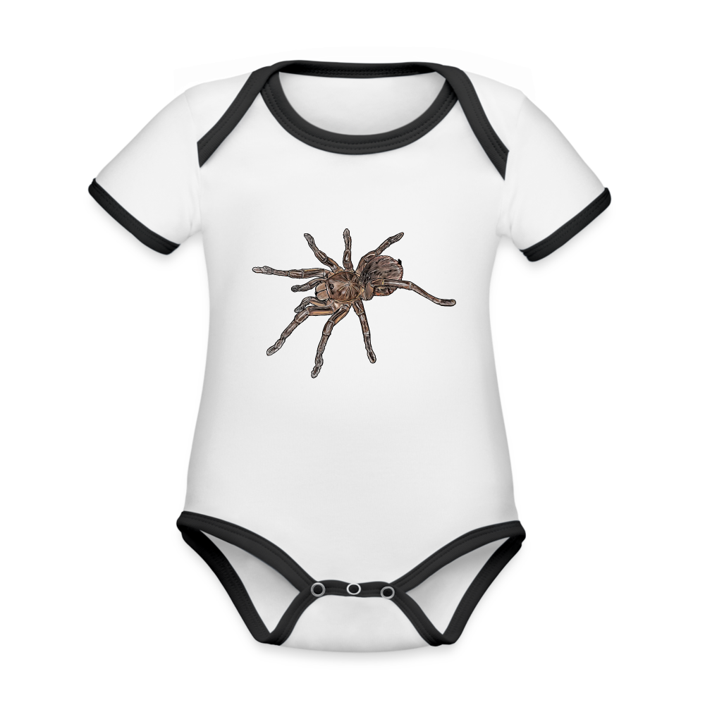 Baby Kontrastbody kurz Theraphosa stirmi juvenile - Weiß/Schwarz