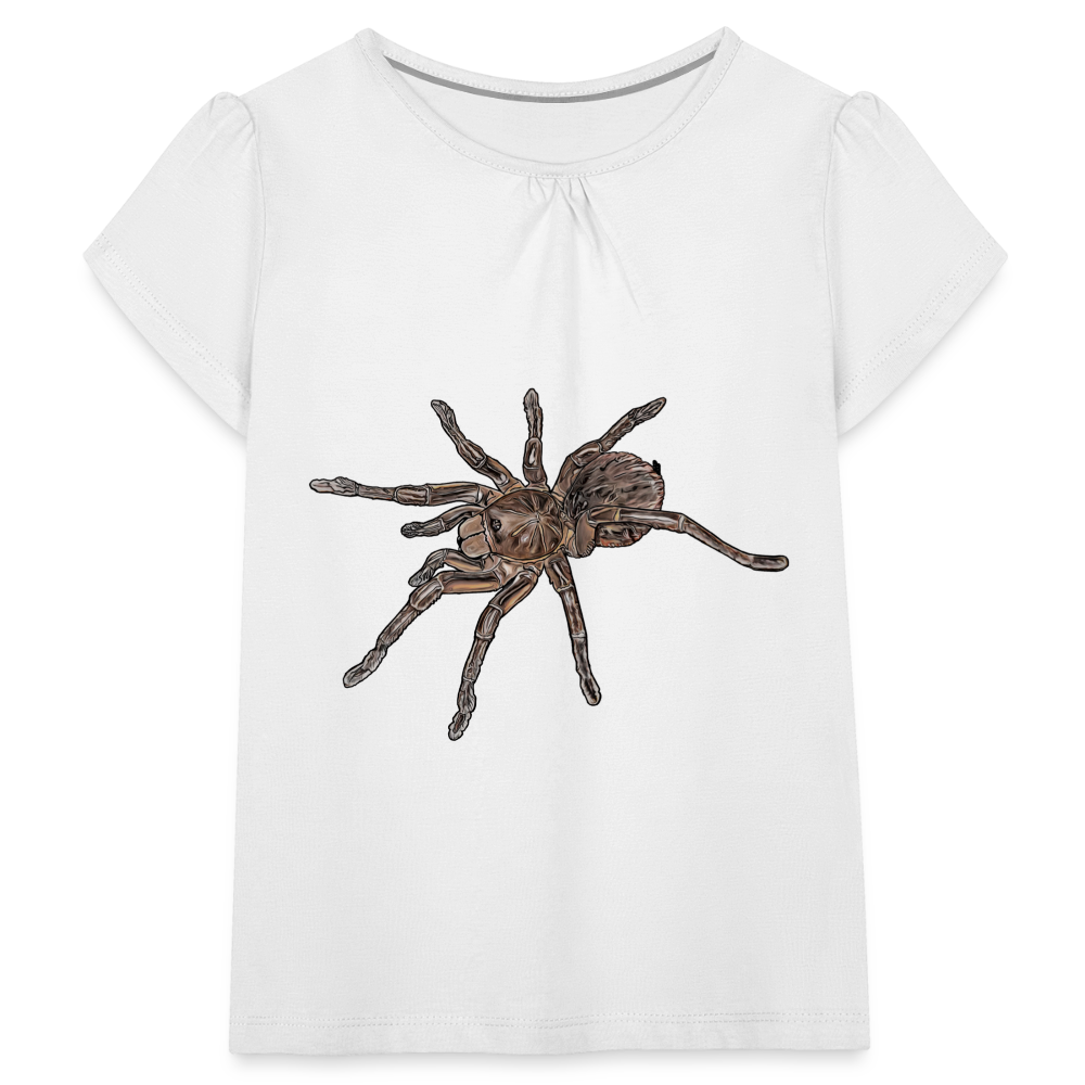 Mädchen-T-Shirt mit Raffungen Theraphosa stirmi juvenile - weiß