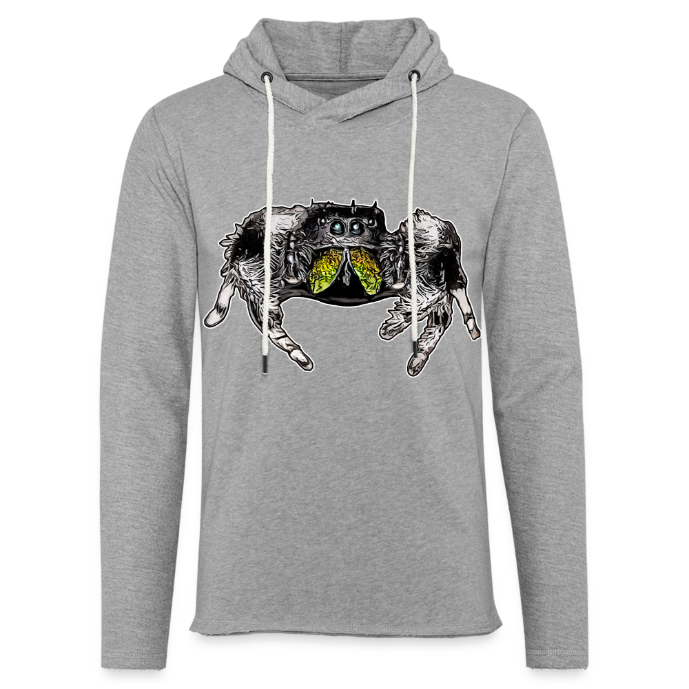 Unisex Kapuzensweatshirt Phidippus regius Rastafari male - Grau meliert