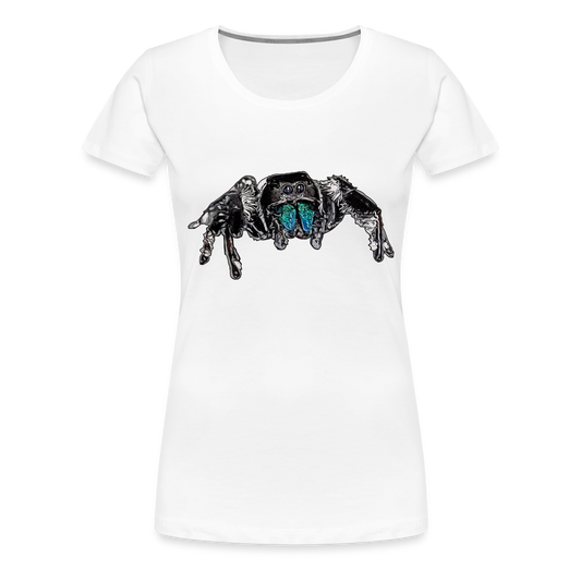 Frauen Basic T-Shirt Phidippus regius Everglades male - weiß