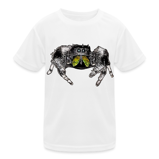 Kinder Funktions-T-Shirt Phidippus regius Rastafari male - weiß