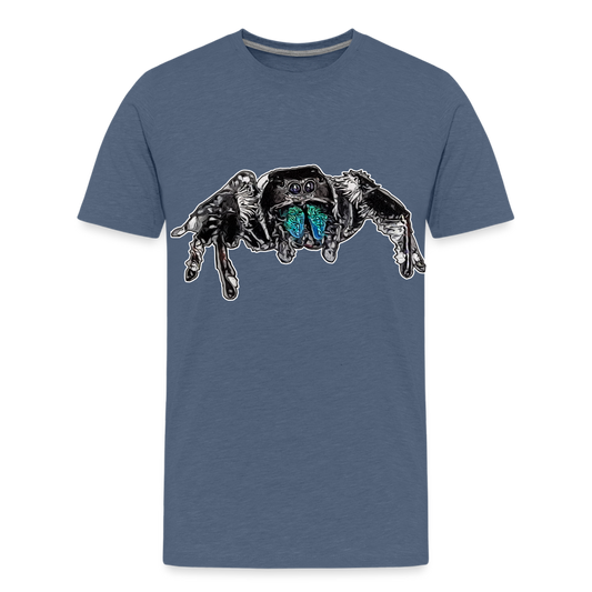 Teenager Basic T-Shirt Phidippus regius Everglades male - Blau meliert