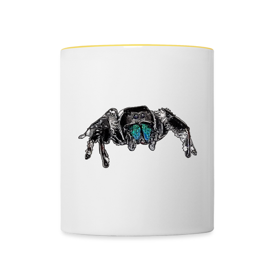 Tasse farbig Phidippus regius Everglades male - Weiß/Gelb