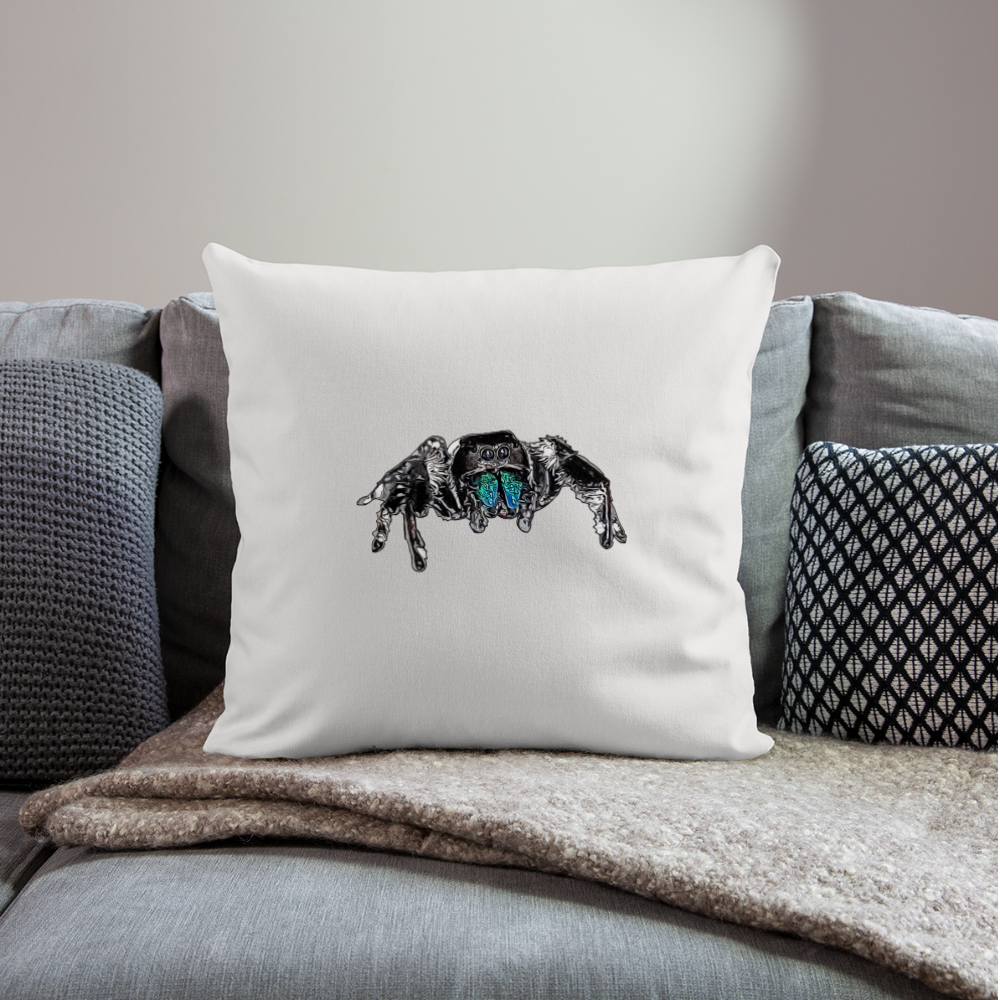 Sofakissen mit Füllung 44 x 44 cm Phidippus regius Everglades male - Naturweiß