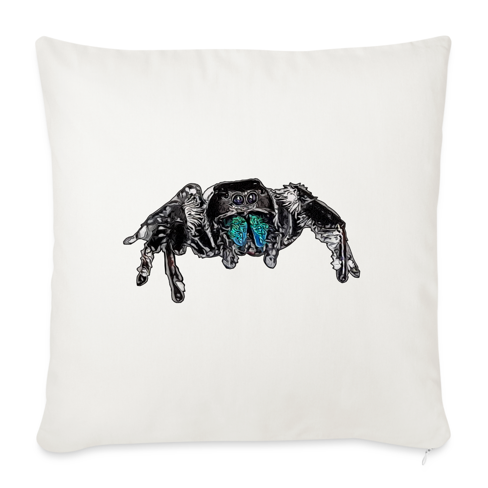Sofakissen mit Füllung 44 x 44 cm Phidippus regius Everglades male - Naturweiß
