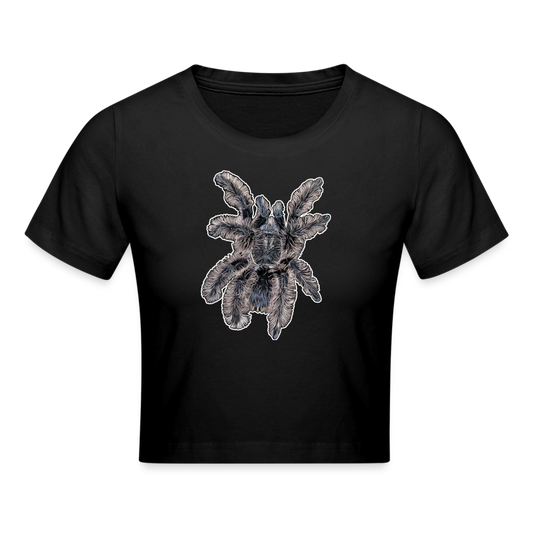 Crop T-Shirt Tliltocatl albopilosus - Schwarz