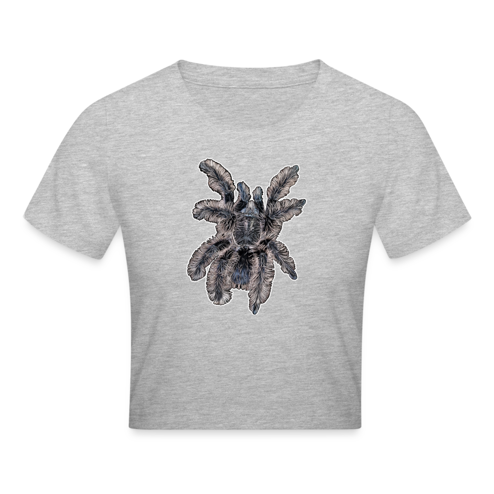 Crop T-Shirt Tliltocatl albopilosus - Grau meliert