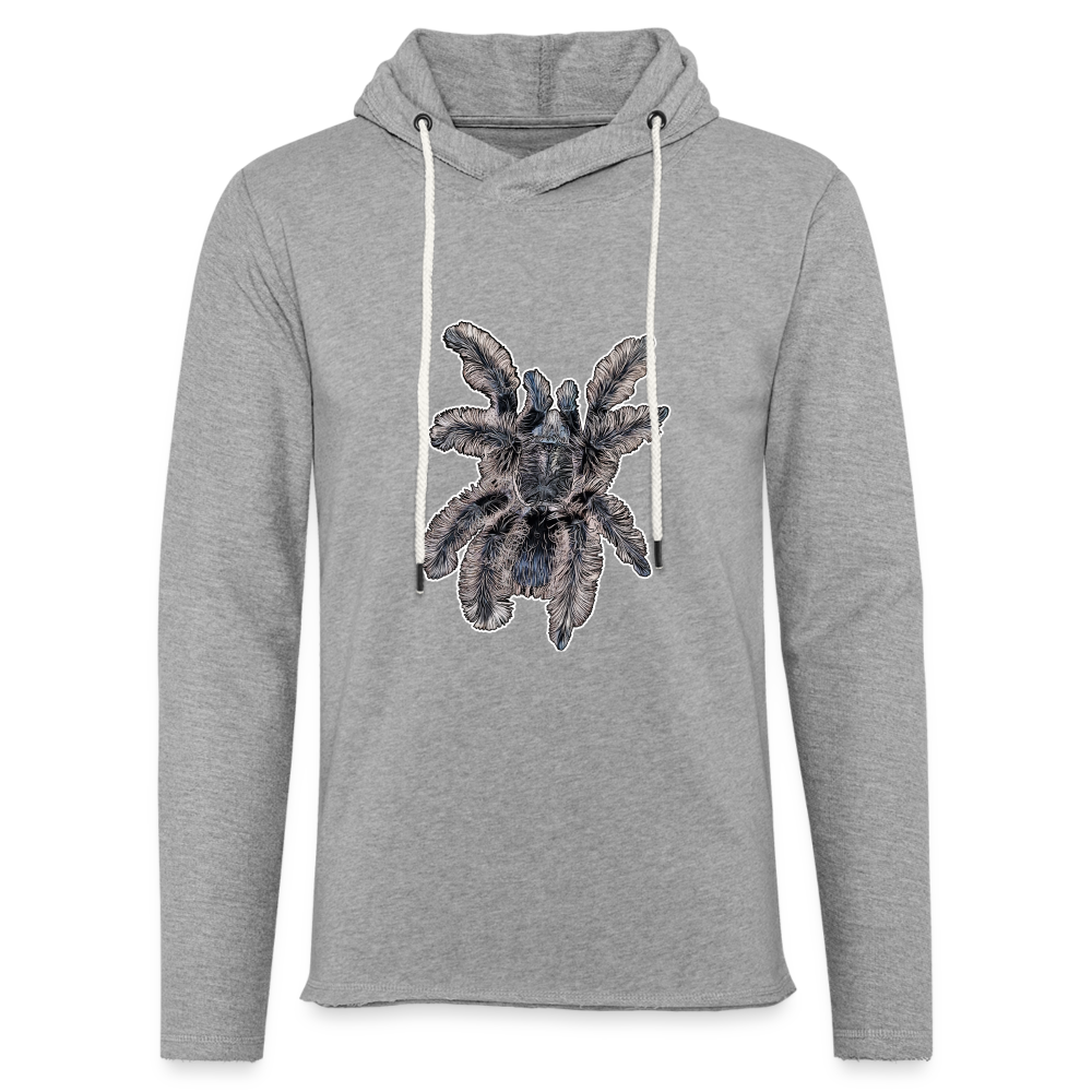 Unisex Kapuzensweatshirt Tliltocatl albopilosus - Grau meliert