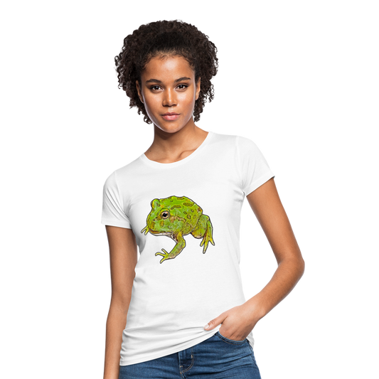 Frauen Bio-T-Shirt Ceratophrys cranwelli Peppermint Blue - weiß