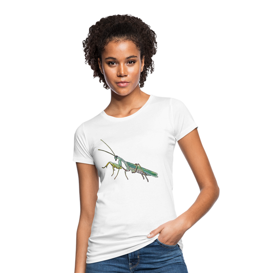 Frauen Bio-T-Shirt Sphodromantis lineola male - weiß