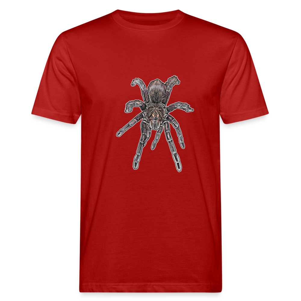 Männer Bio-T-Shirt Pamphobeteus sp Machala juvenile - Dunkelrot