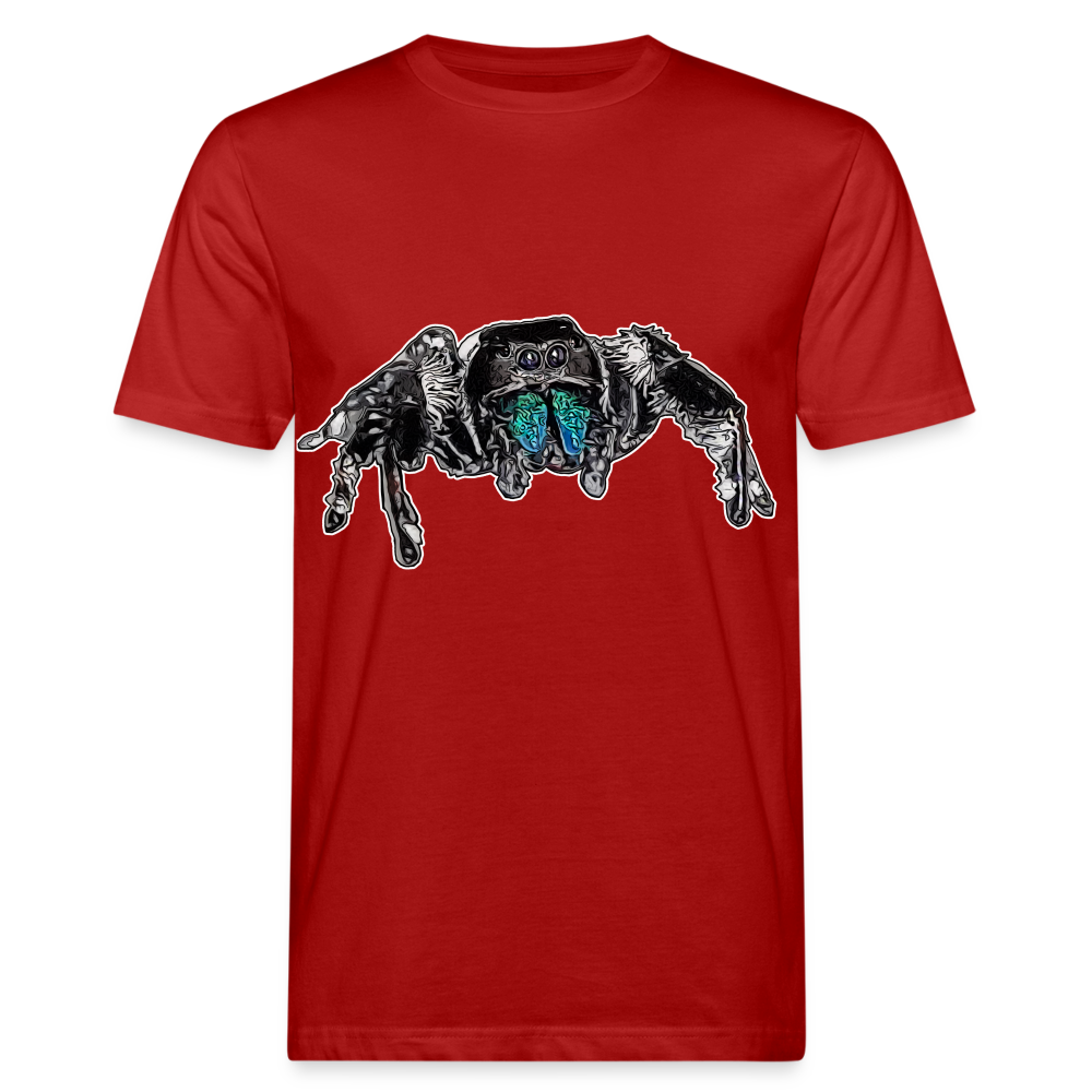 Männer Bio-T-Shirt Phidippus regius Everglades male - Dunkelrot