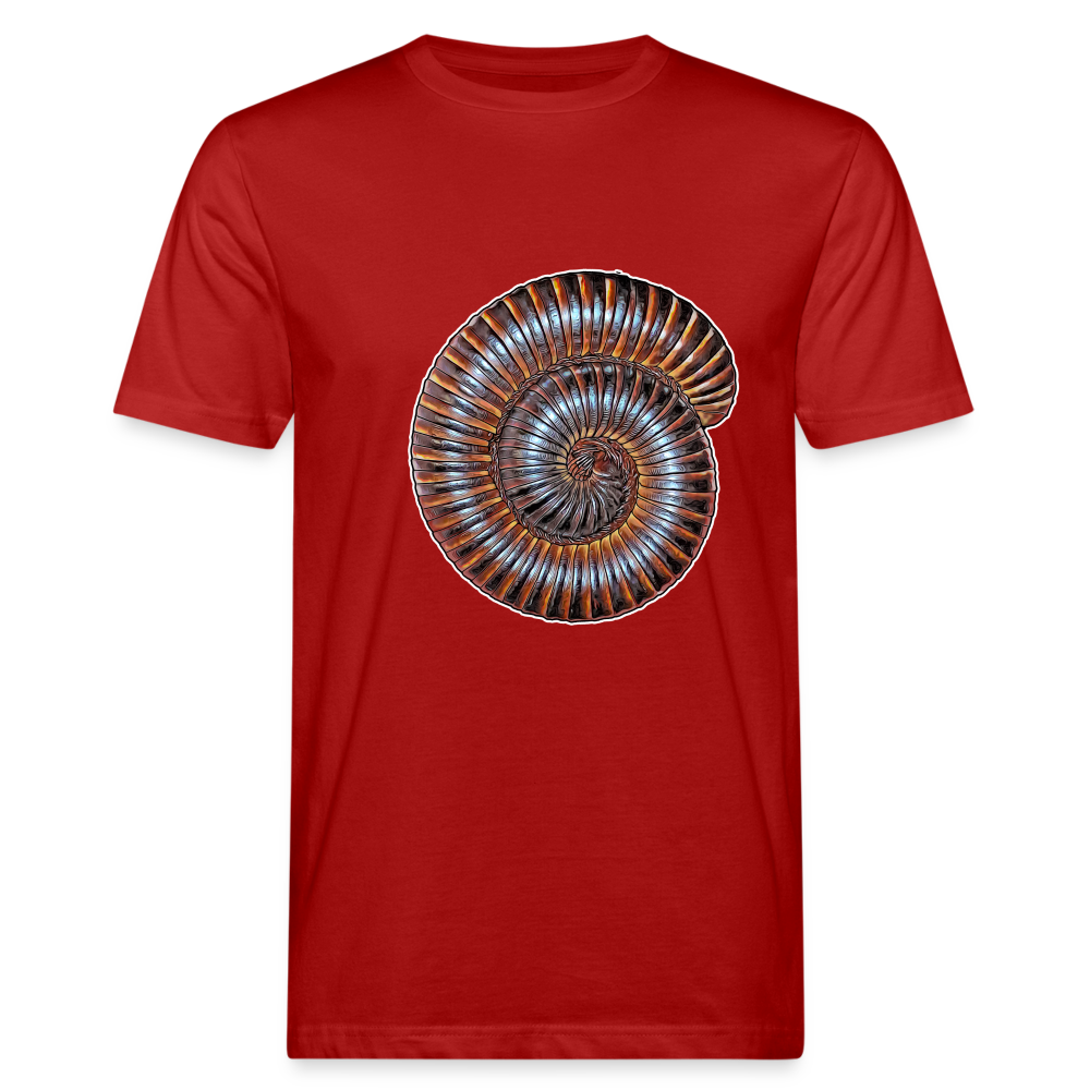 Männer Bio-T-Shirt Archispirostreptus gigas - Dunkelrot