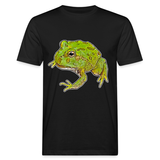 Männer Bio-T-Shirt Ceratophrys cranwelli Peppermint Blue - Schwarz
