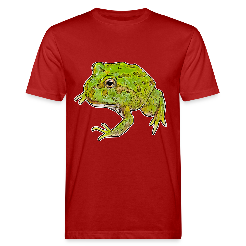 Männer Bio-T-Shirt Ceratophrys cranwelli Peppermint Blue - Dunkelrot