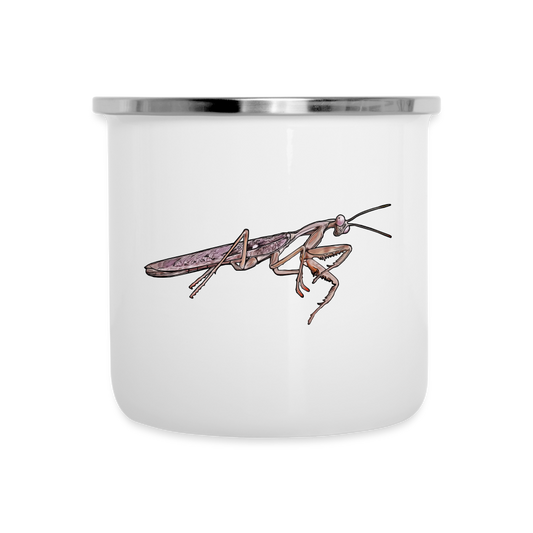 Emaille-Tasse Rhombodera kirbyi male - weiß