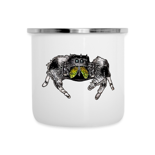 Emaille-Tasse Phidippus regius Rastafari male - weiß