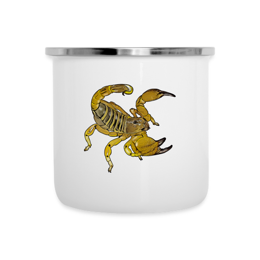 Emaille-Tasse Scorpio maurus palmatus - weiß