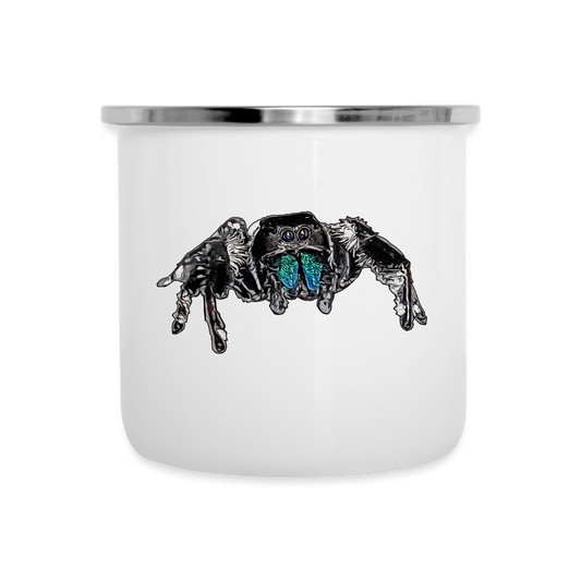 Emaille-Tasse Phidippus regius Everglades male - weiß