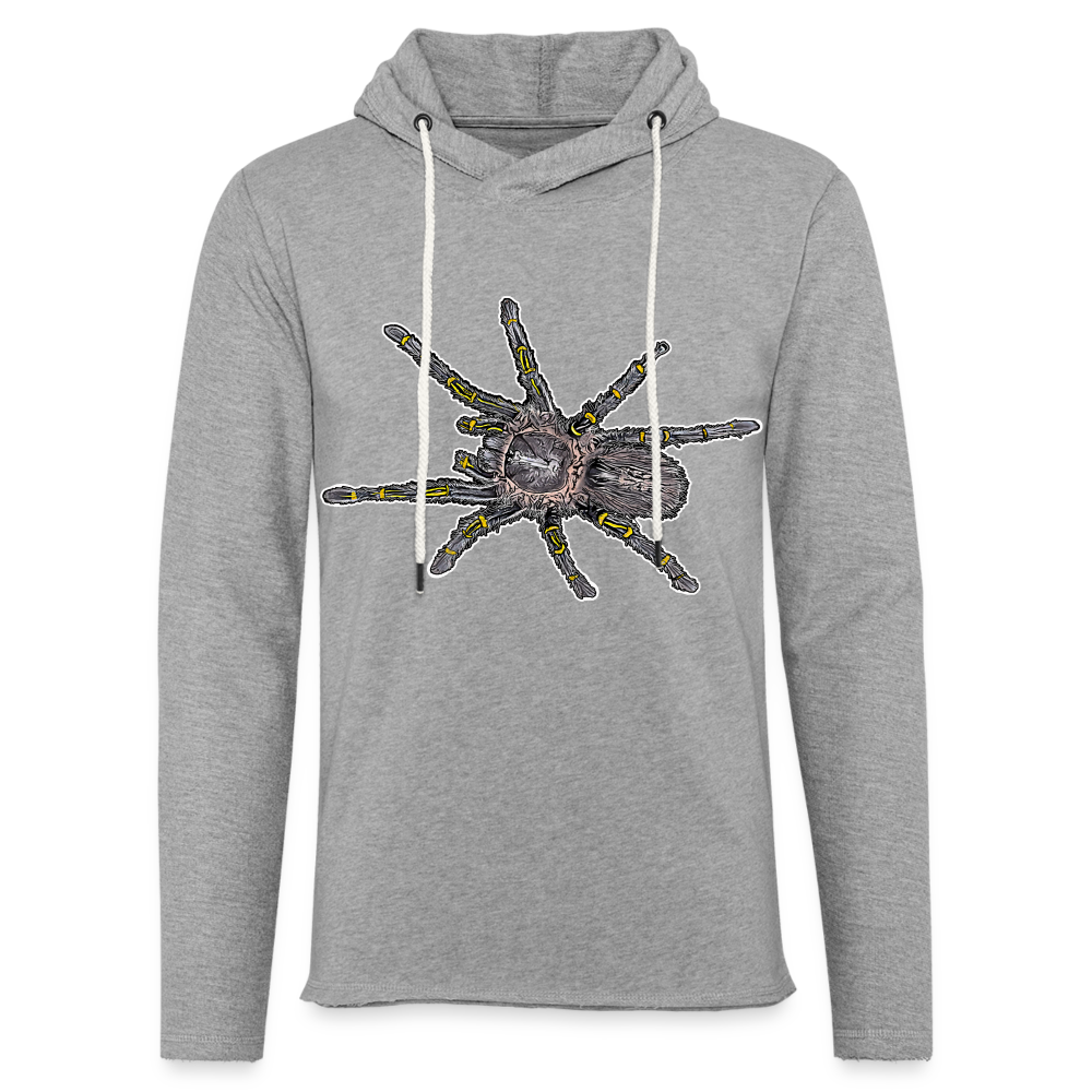 Unisex Kapuzensweatshirt Grammostola pulchripes - Grau meliert